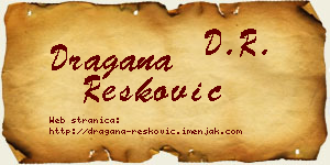 Dragana Resković vizit kartica